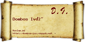 Dombos Ivó névjegykártya